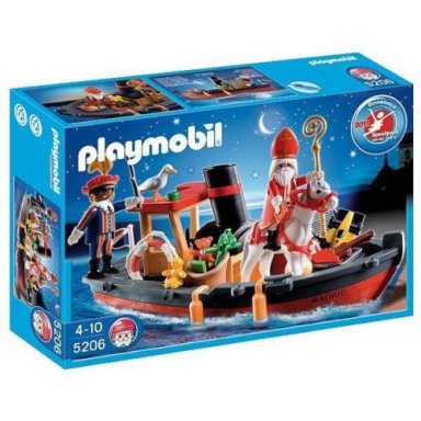 genezen koppeling Bereid Playmobil 5206 - Stoomboot Pakjesboot Sint en Piet - HOLLANDMEGASTORE