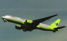 Jin Air Boeing 777-200 HL7743 @ Hong Kong - postcard