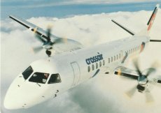 Airline issue postcard - Crossair Saab 2000