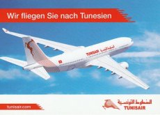 Airline issue postcard - Tunisair Airbus A330