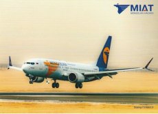 Airline issue postcard - MIAT Mongolian Airlines - Airline issue postcard - MIAT Mongolian Airlines Boeing 737 MAX 8