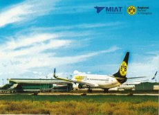 Airline issue postcard - MIAT Mongolian Airlines Boeing 737 BVB