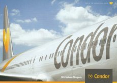 Airline issue postcard - Condor / Thomas Cook Airlines Boeing 767