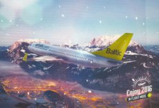 Airline issue postcard - Air Baltic Boeing 737