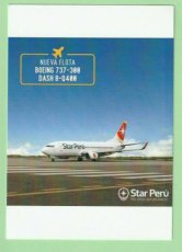 Star Peru Boeing 737 - postcard-- Star Peru Boeing 737 - postcard