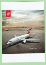 Sepehran Airlines Boeing 737 postcard Sepehran Airlines Boeing 737 postcard