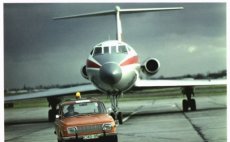 Interflug Tupolev 134 postcard