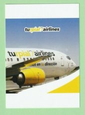 Turpial Airlines Boeing 737 postcard