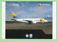Satena Colombia Embraer 170 - postcard - Satena Colombia Embraer 170 - postcard