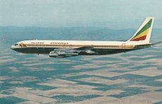 Airline issue postcard - Ethiopian Airlines Boeing 707