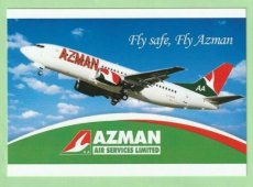 Azman Air Boeing 737 - postcard