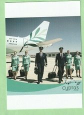 Cyprus Airways Airbus A319 - Crew Stewardess - postcard