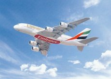 Emirates Airbus A380 - postcard