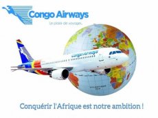 Congo Airways Airbus A320 - postcard