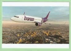 Bonza Airlines Boeing 737 - postcard