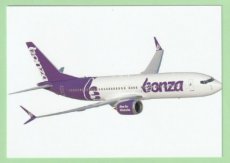 Bonza Airlines Boeing 737 - postcard