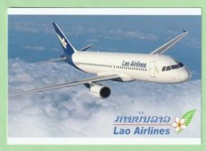 Lao Airlines Airbus A320 - postcard