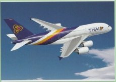 Thai Airways International Airbus A380 - postcard