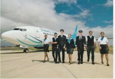 Nauru Airlines Boeing 737 - Crew Stewardess - postcard