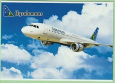 Solomon Airlines - Fly Solomons Airbus A320 - postcard