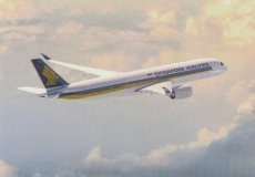 Singapore Airlines Airbus A350 - postcard