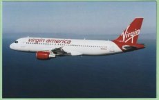 Virgin America Airbus A320 - postcard