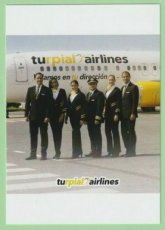 Turpial Airlines Boeing 737 - Crew Stewardess - postcard