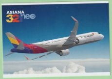 Asiana Airlines Airbus A321neo - postcard