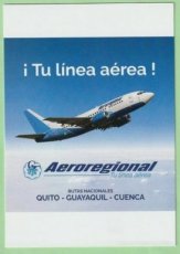 Aeroregional Boeing 737 - postcard