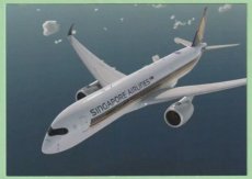 Singapore Airlines Airbus A350 - postcard