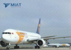 Airline issue postcard - MIAT Mongolian Airlines Boeing 767-300ER