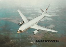 Airline issue postcard - Interflug Airbus A310