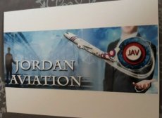Jordan Aviation Airbus A320 - postcard-- Jordan Aviation Airbus A320 - postcard