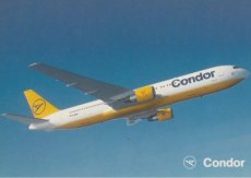 Airline issue postcard - Condor Boeing 767