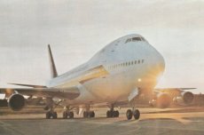 Airline issue postcard - Singapore Airlines B747 Airline issue postcard - Singapore Airlines Boeing 747