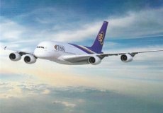 Thai Airways International Airbus A380 - postcard_ Thai Airways International Airbus A380 - postcard