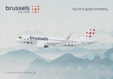 Airline issue postcard - Brussels Airlines A320- Airline issue postcard - Brussels Airlines Airbus A320