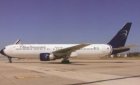 BLUE PANORAMA ITALY BOEING 767-300 EI-EED @ LISBON POSTCARD