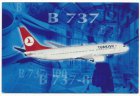 Airline issue postcard - Turkish Airlines Boeing 737-400 / 737-800