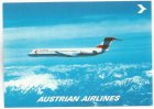 AIRLINE ISSUE POSTCARD - AUSTRIAN AIRLINES MD-81 AIRLINE ISSUE POSTCARD - AUSTRIAN AIRLINES MD-81