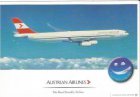 AIRLINE ISSUE POSTCARD - AUSTRIAN AIRLINES AIRBUS A340