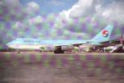 Korean Air Boeing 747-200 HL7458 postcard