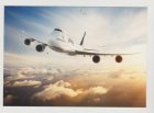 AIRLINE ISSUE POSTCARD - LUFTHANSA BOEING 747-8