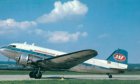 JAT Yugoslav Airlines DC-3 YU-ACA @ Zurich postcard