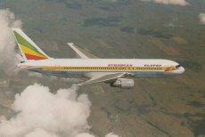 Airline issue postcard - Ethiopian Airlines Boeing 767