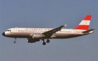 Austrian Airlines Airbus A320-200 retro OE-LBP postcard