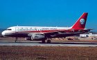 Sichuan Airlines China Airbus A319 B-6043 postcard