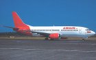 Awair Indonesia Boeing 737-300 PK-AWU postcard