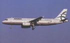 Aegean Airlines Airbus A320-200 F-WWBX postcard