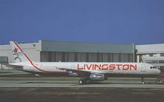 Livingston Italy Airbus A321 D-AVZK postcard